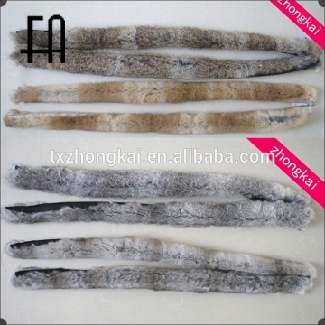 Factory direct wholesale price rabbit fur trimming/rabbit fur trim for garment