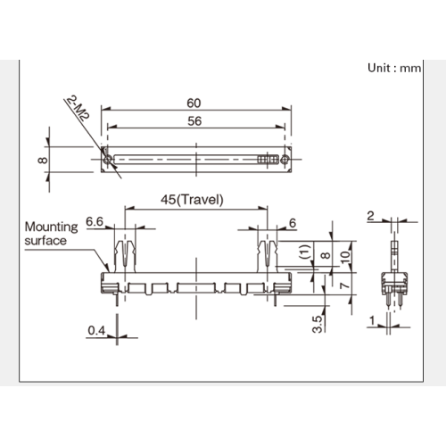 Potensiometer geser seri Rs451