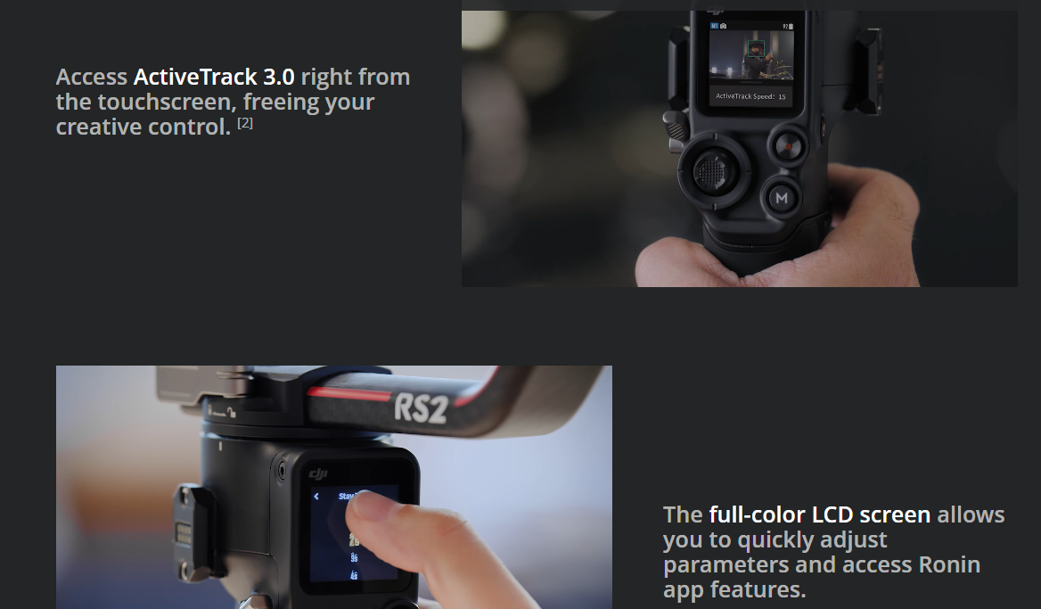 2020 hot new  DJI gimbal RS2 for DJI 1.4inch touchscreen 4.5kg payload Multi-scene solution