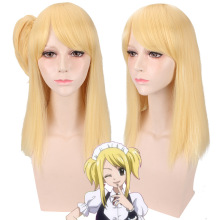 Ainizi Gold Color Heat Resistant Synthetic Fiber Lucy Heartfilia Cosplay Wig