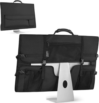 Free Sample Padded Carrying Case for Apple 27" iMac - Rubber Handle, Travel Bag with Pocket