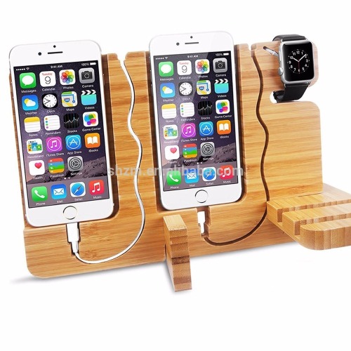 Wholesale Bamboo Apple Watch Stand,Bamboo Wood Charging Stand Bracket,Bamboo Holder for iPhone and Apple Watch