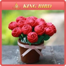 2015 handmade non-woven export fresh cut flowers roses