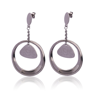 New design jewelry stainless steel charming triangle pendant earring