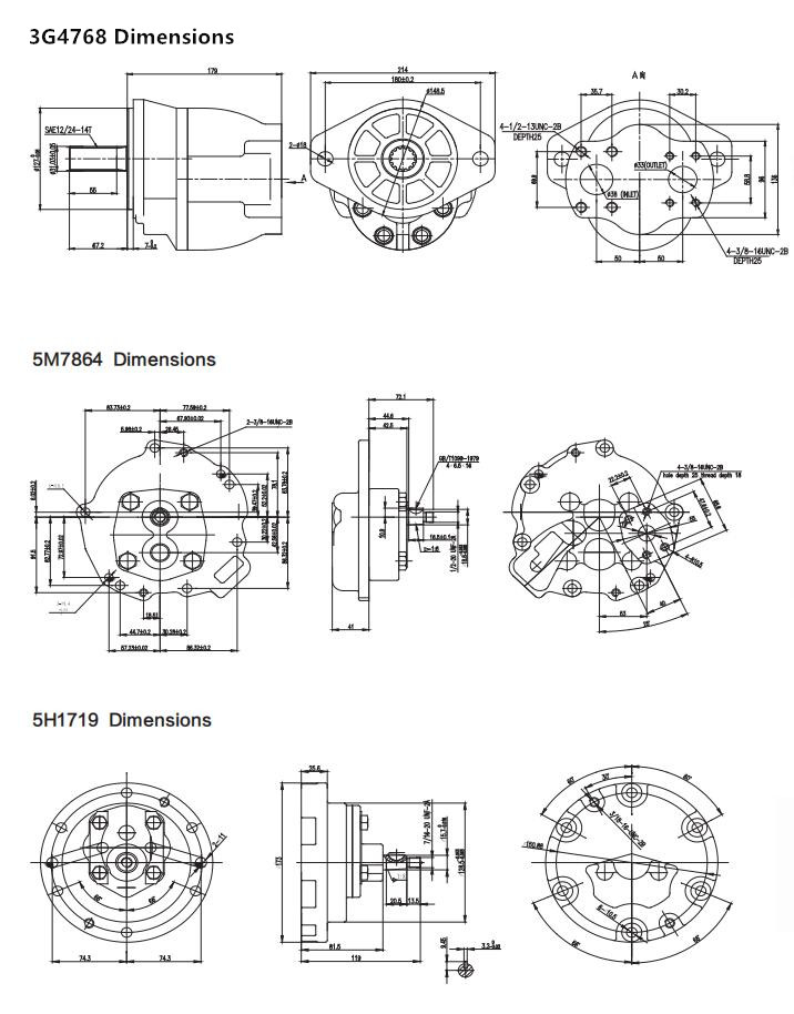 Cat pumps Dimensions-3