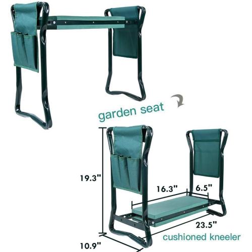 EASTOMMY Garden Kneeler Seat With Tool Bag Pouch EVA Foam Pad