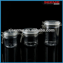 transparent color seal pot empty jars 200ml 300ml 400ml 500ml