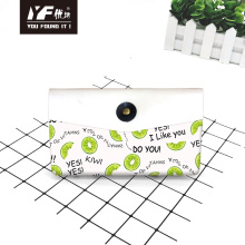 Custom Cute Fruit Pattern style PU leather cosmetic hand bag multifunctional bags