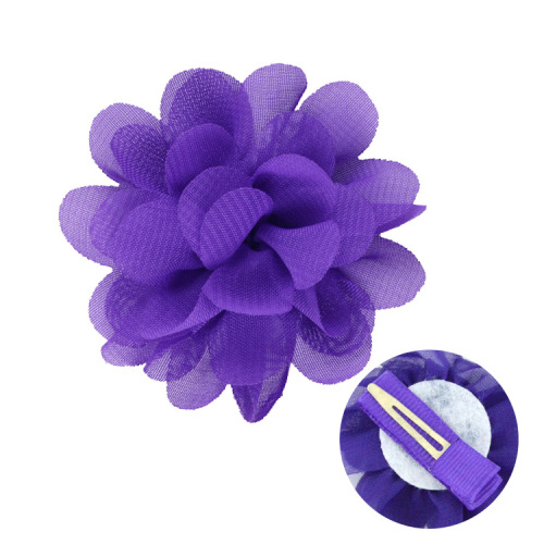 Flores de chiffon com acessórios para o cabelo para crianças