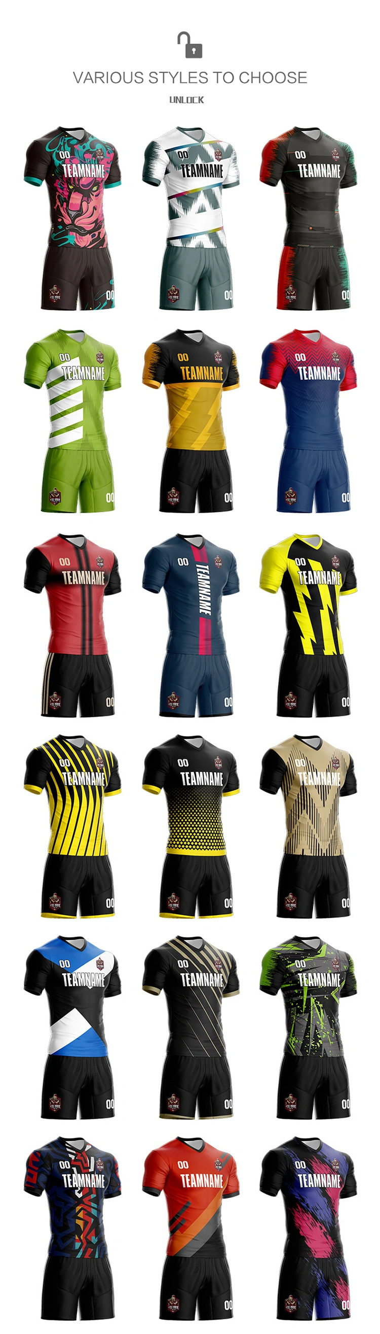 Custom Jersey Store Football Shirt Uniforms Soccer Jersey Sublimation Soccer Wear