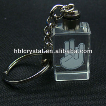 Crystal led keychain