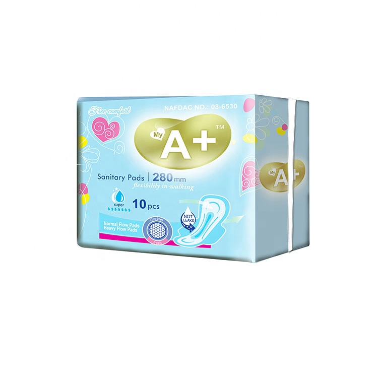 OEM 280mm Disposable Ladies Sanitary Napkins Pads Anion Menstrual Pads