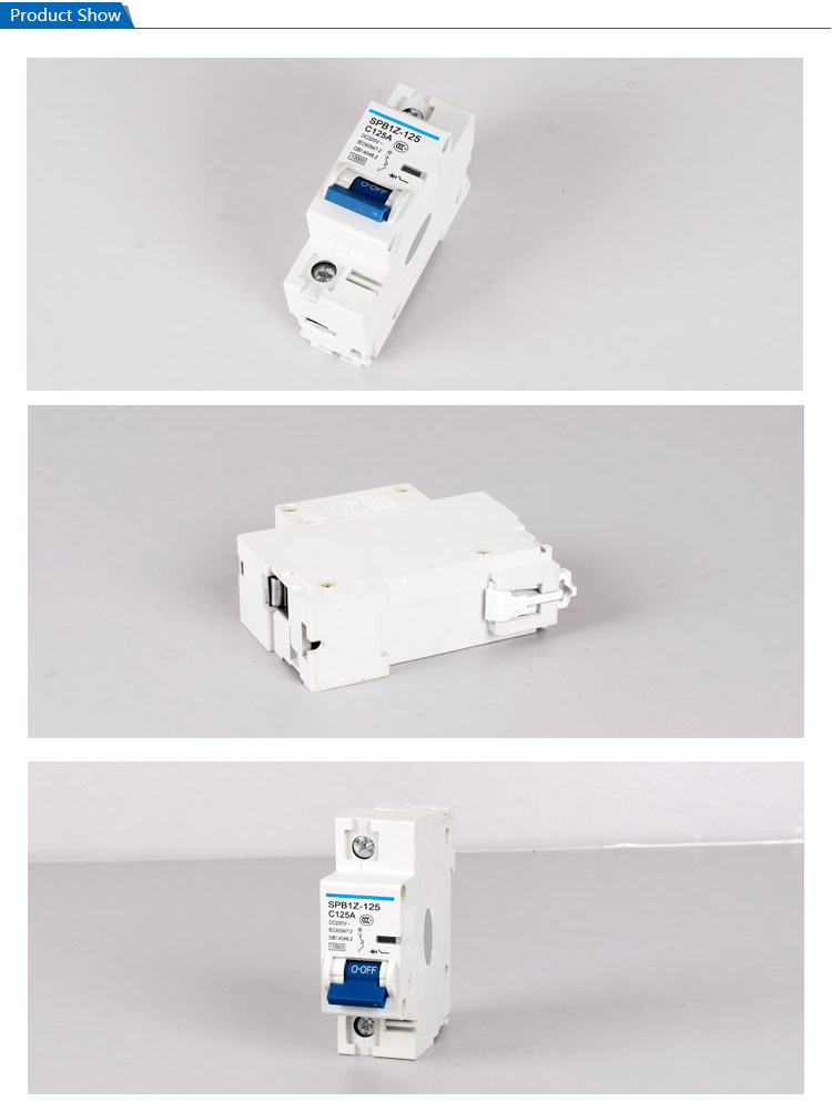 SAIP/SAIPWELL 1Pole DC125A IP65 Din-rail Mounted Circuit Breaker for Plastic Enclosures