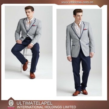 lapel trim casual latest design coat pant men suit