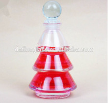 80ml 2015 hot sale clear glass art deco christmas tree perfume bottle.