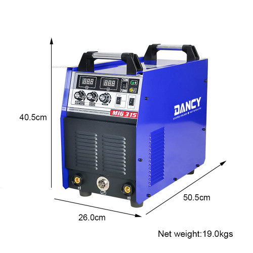 Industrial Mig Mag Welding 315A welder machine soldadora dual voltage 220V/380V heavy duty 4 wheel roller wire feeder