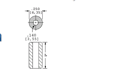 Round Spacer Aluminum