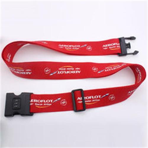 Red Polyester Sublimation Personalised Luggage Straps