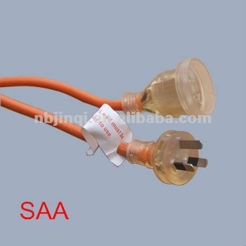 Australia Standard transparent power extension cord