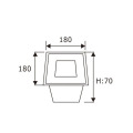 LEDER luz embutida LED embutida de 9W com controle remoto