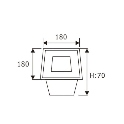 Kuwala kwakutali kwa LEDER Kubwereranso 9W LED Inground Light