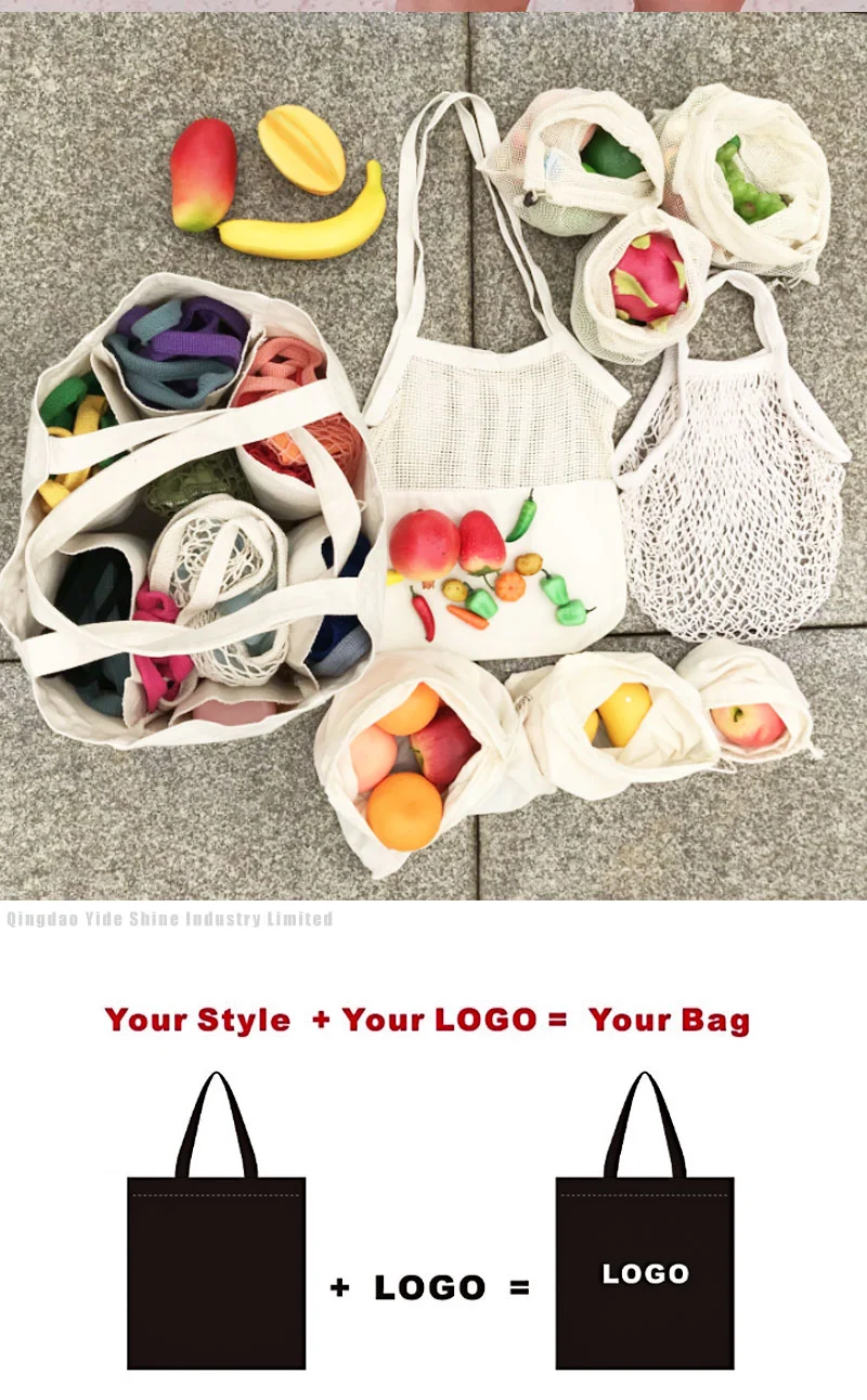 Eco-Friendly Organic Cotton Tote Bag Bulk 50 Pack Large Drawstring 18X24