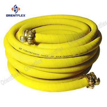 Yellow high pressure wrapped oil resistant air hose