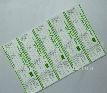 logo printed roll adhesive sticker label, printed logo stickers