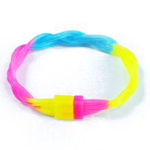 Multicolor Twist Silicone Energy Bangle Glow In The Dark