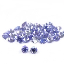 Natural Tanzanite Cushion Shaped Faceted Round Diamond Cut