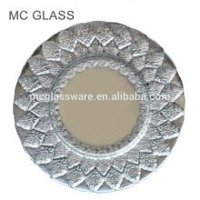China handmade hot decorative glass charger plate