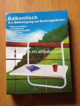 Folding Deck Table Handy Drinks Holder Porch Balcony Rail Pool Outdoor Accessory