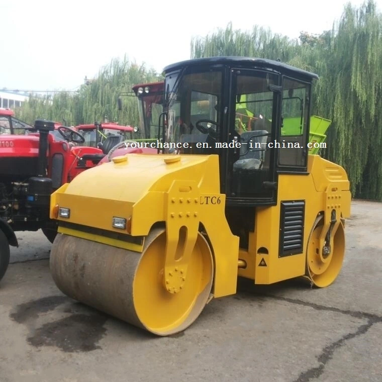 Made in China Compactor Ltc6 6 Tons Double Drums Vibratory Road Roller with Cabin