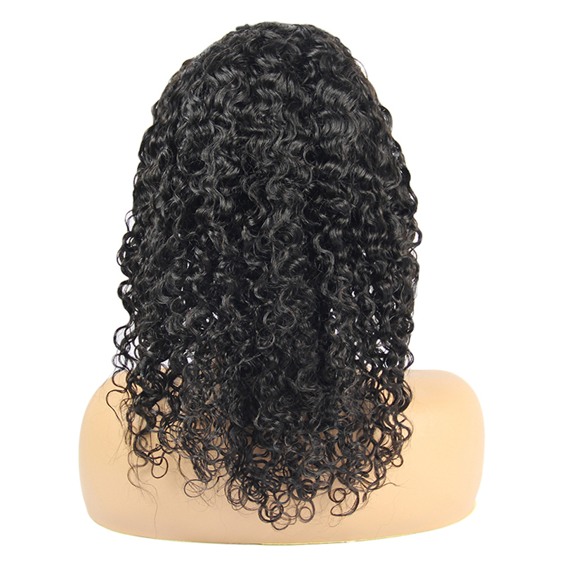 SunkissU pre plucked hairline 360 water wave wig, 150% density water curls human hair wigs