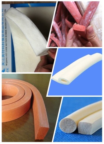 Foam silicone rubber sponge seal