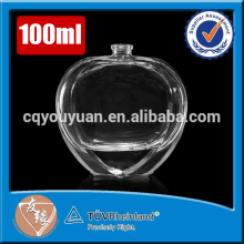 Brand new products 100 ml handmade crystal clear perfume glass bottle