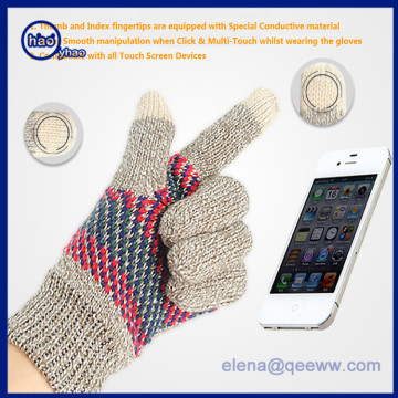 Knit Snowflake Gloves Unisex Winter Warm Gloves