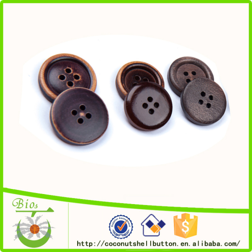 Wood buttons factory4 holes designer coat wood buttons for sale
