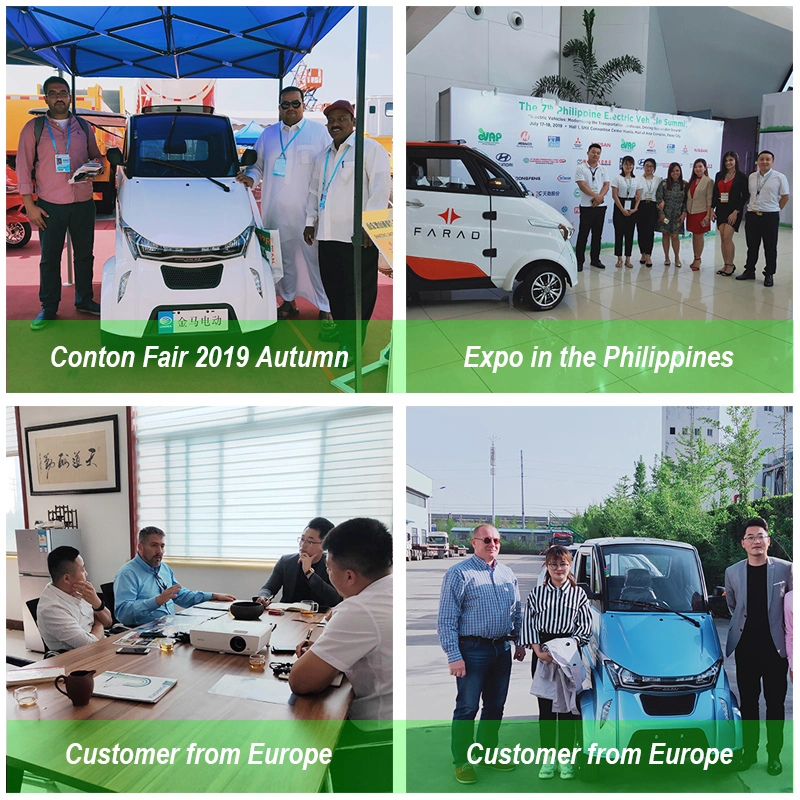 China Pure 4 Wheels 2 Seats Electric Vehicles