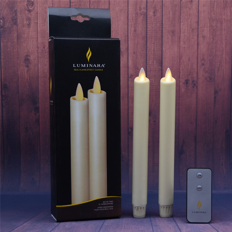 moving flame dacing wick led luminara taper candles6