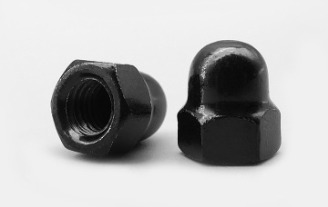 Black Zinc-Plated Acorn Cap Nuts Dome Head Decorate Nut