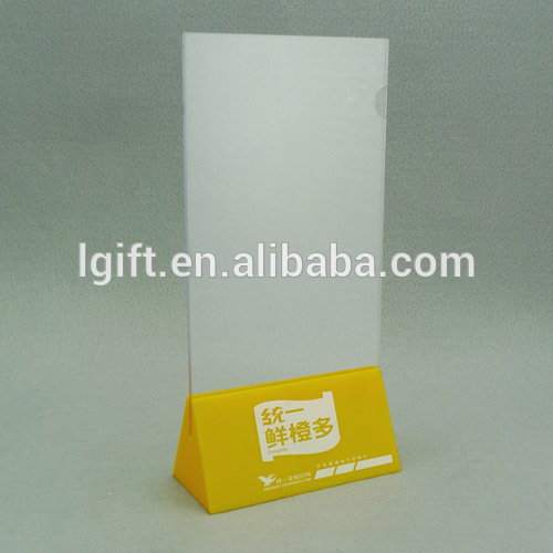 Plastic Menu Stand, Menu Holder for Promotion