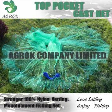 3/4"Str*12FT TOP POCKET-Japanese Style Cast Net Throwing Fishing net shrimp net