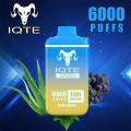 Hot Iqte Bar 6000 Puffs Kit de vape descartável