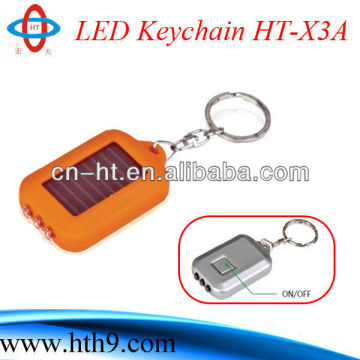 High quality ABS Plastic solar emergency led keychain flashlight