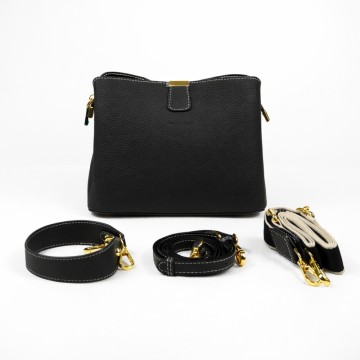 Elegant Multi-Functional Genuine Leather Crossbody & Handbag