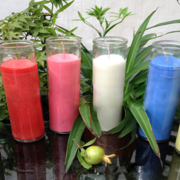 paraffin wax 7 days religious jar candles