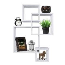 Modern 4 Cube Intersecting Wall-Mounted Floating Shelves