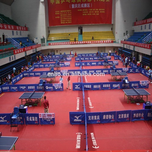 Pista de tênis de mesa coberto com ITTF