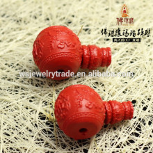 Native cinnabar Buddhist stupa 16mm-20mm all kinds size guru bead factory wholesale